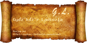 Gyökér Ladiszla névjegykártya
